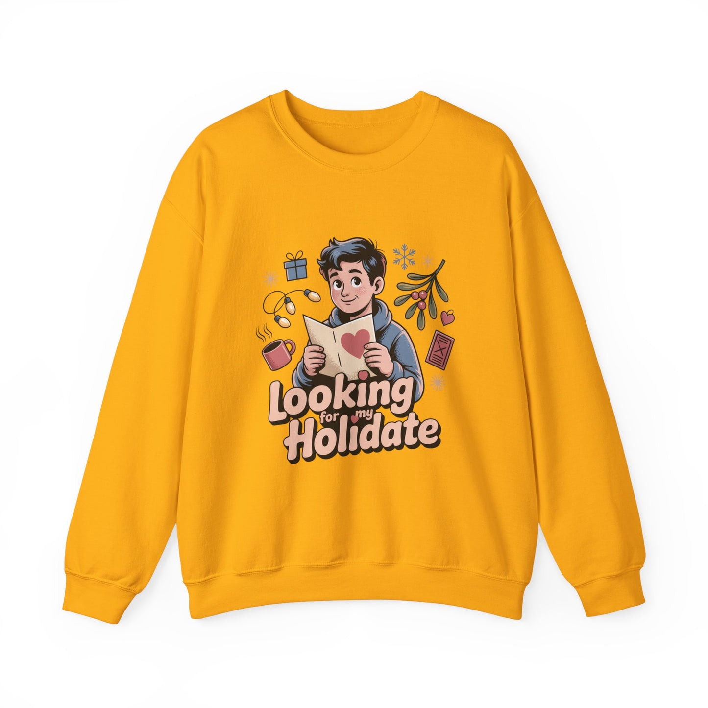Looking for Holidate Sweatshirt | Holiday Romance Illustration