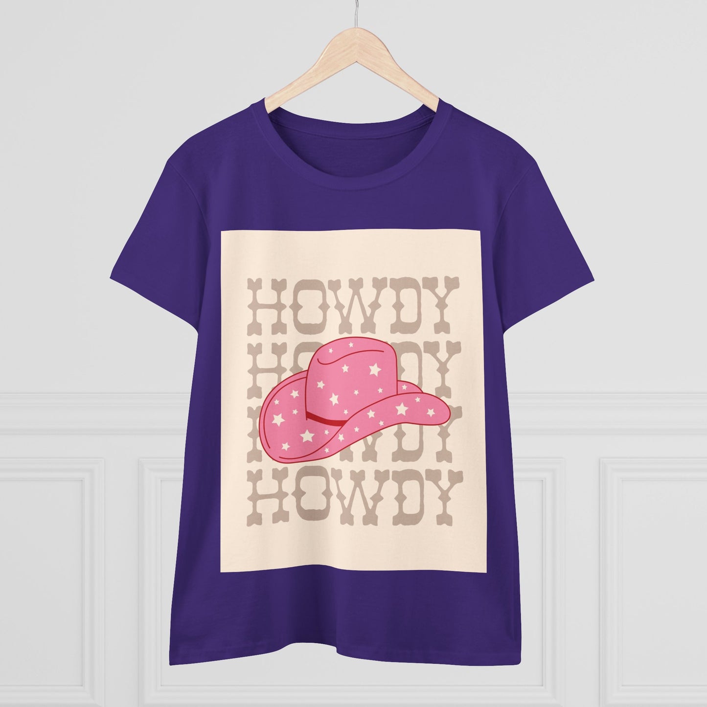 Howdy Pink Cowgirl Tee - Cute Vintage Graphic T-Shirt for Women, Casual Wear, Summer, Country Concerts, Birthday Gifts, Cute Outfits