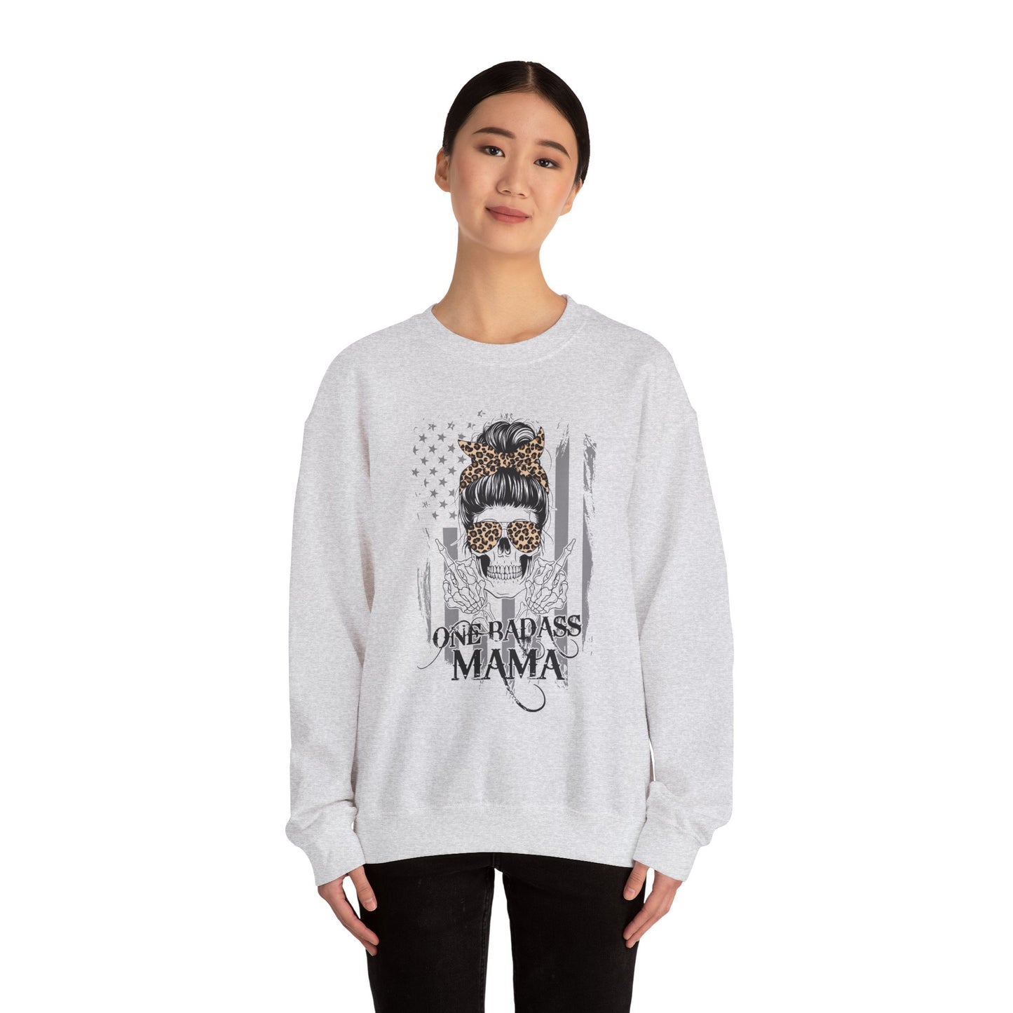 One Badass Mama Sweatshirt - Unisex Crewneck for Strong Women