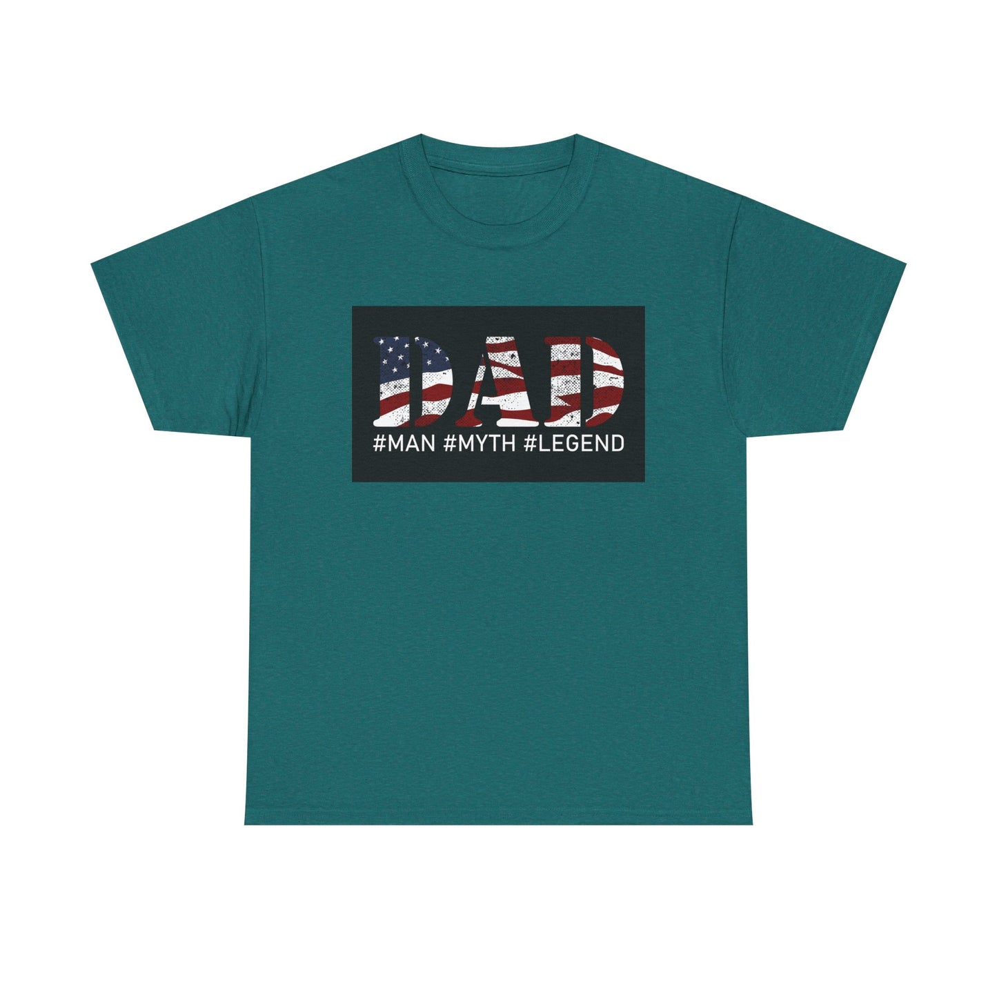 Patriotic Dad Tee - #Man #Myth #Legend Unisex Heavy Cotton T-Shirt