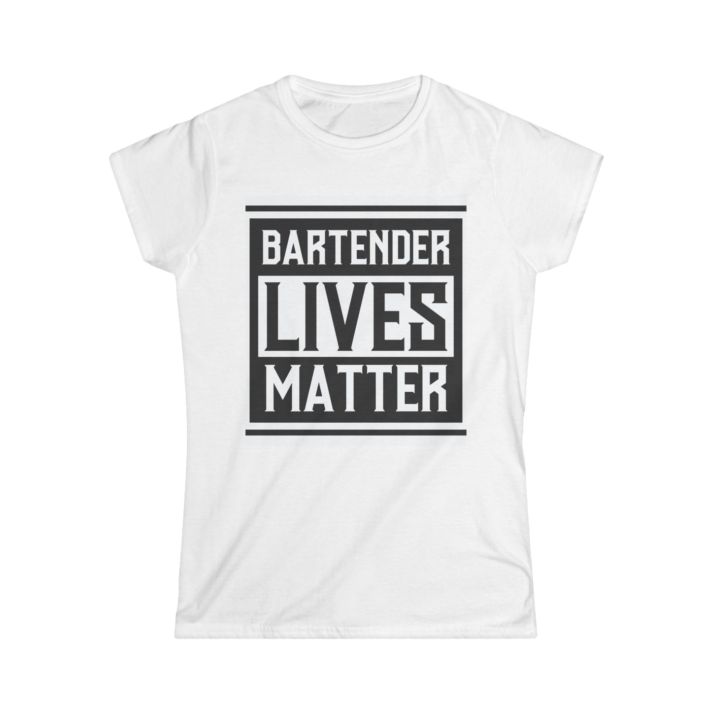 Bartender Lives Matter Women's Softstyle Tee - Empowering T-Shirt for Bartenders and Allies