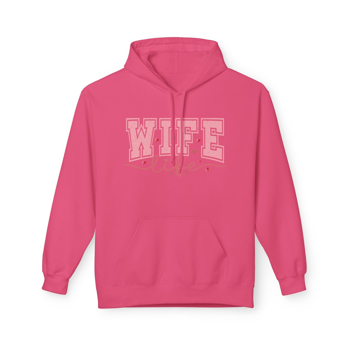 Wife Life Unisex Softstyle Fleece Hoodie | Cozy Gift for Her