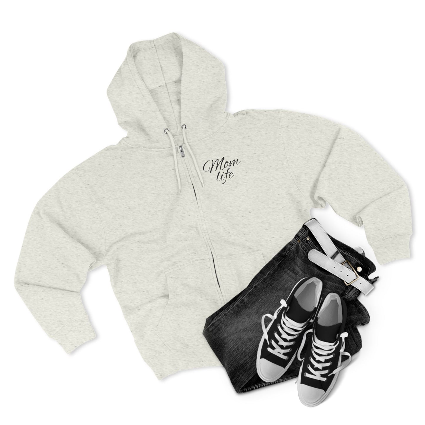 Mom Life Unisex Zip Hoodie - Trendy Comfort for Moms