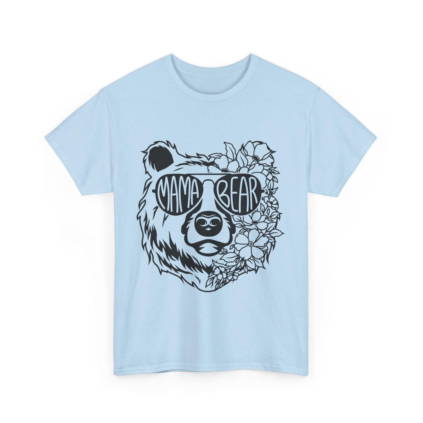 Mama Bear Graphic Unisex Heavy Cotton Tee - Perfect for Moms and Nature Lovers