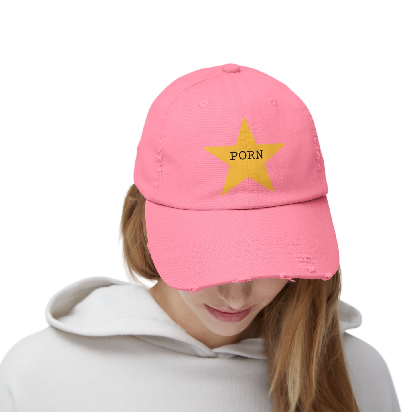 Trendy Unisex Distressed Cap with Statement Design, Casual Hat, Fashion Accessory, Gift for Him, Gift for Her, Everyday Style