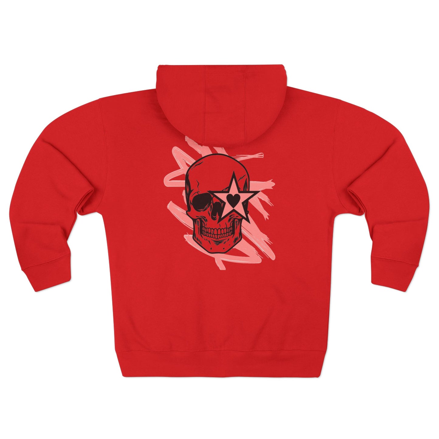 Unique & Imperfect Unisex Zip Hoodie - Edgy Skull Design