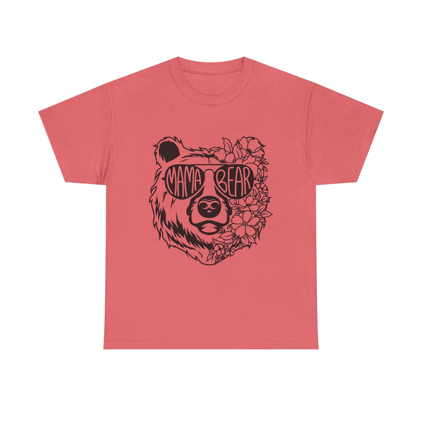 Mama Bear Graphic Unisex Heavy Cotton Tee - Perfect for Moms and Nature Lovers