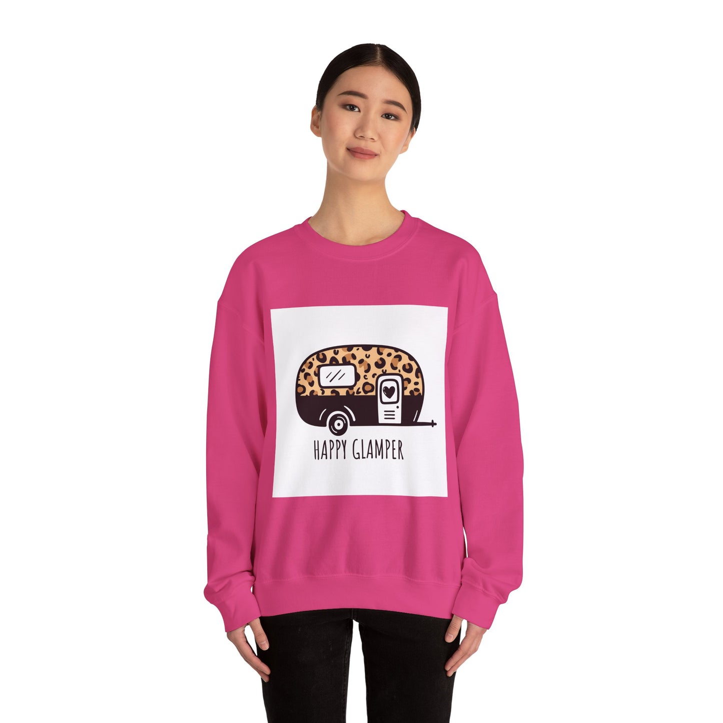 Happy Glamper Unisex Crewneck Sweatshirt - Cozy Camping Apparel