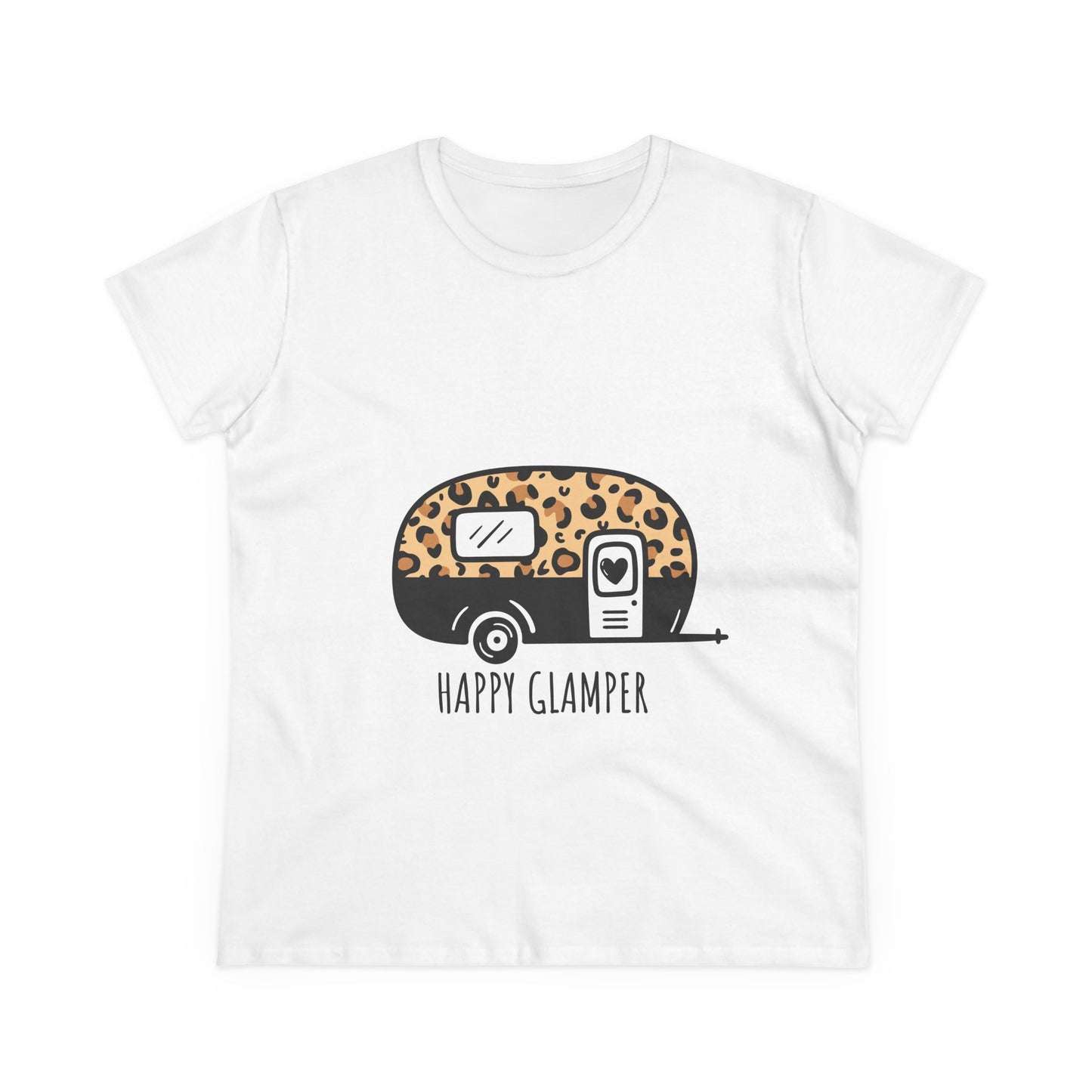 Happy Glamper Women's Cotton Tee - Ideal for Camping Enthusiasts