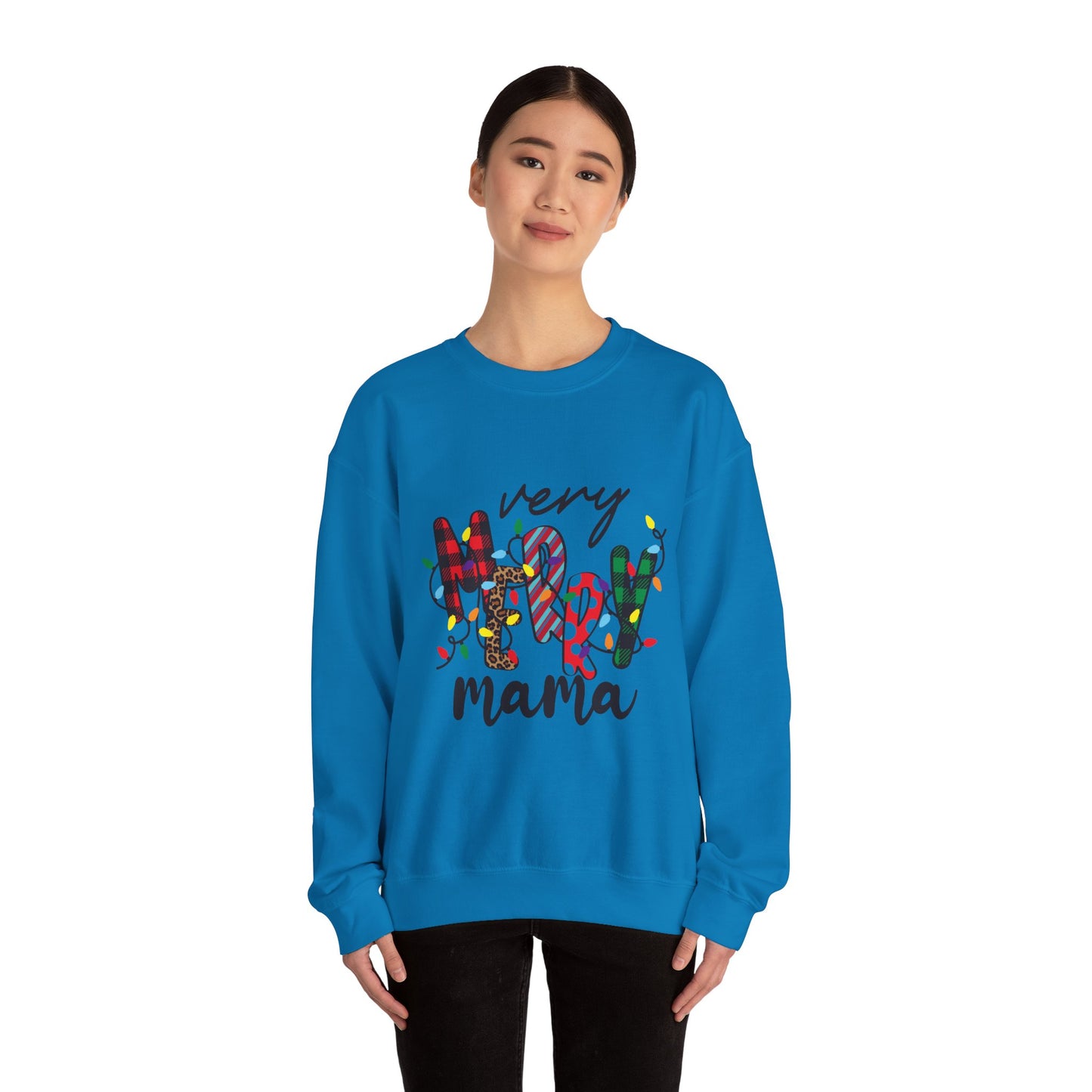 Very Merry Mama Sweatshirt | Christmas Mom Holiday Crewneck