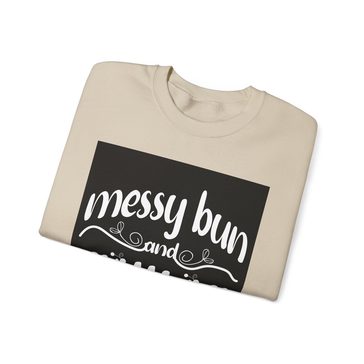 Messy Bun Crewneck Sweatshirt - Get Stuff Done