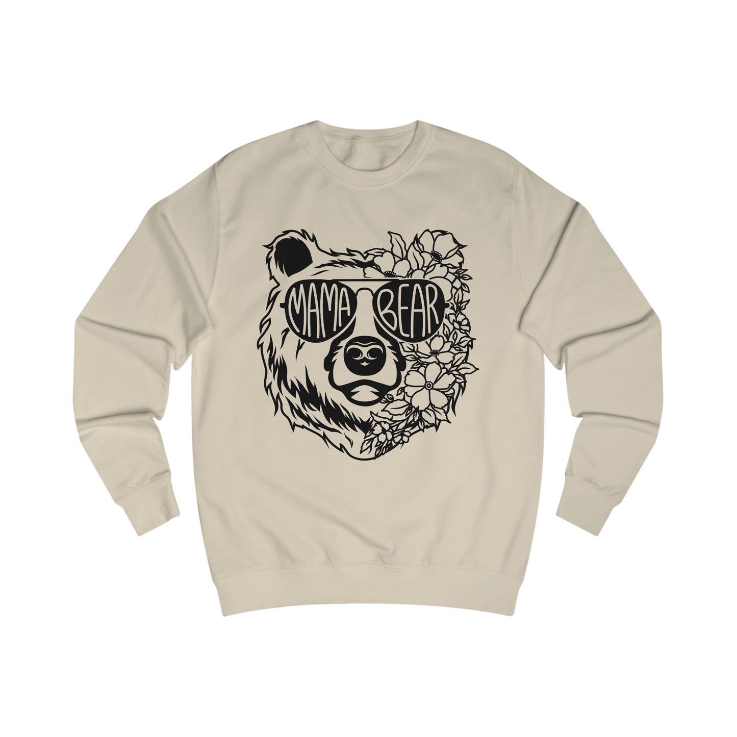 Mama Bear Unisex Sweatshirt - Cute Floral Bear Graphic for Moms