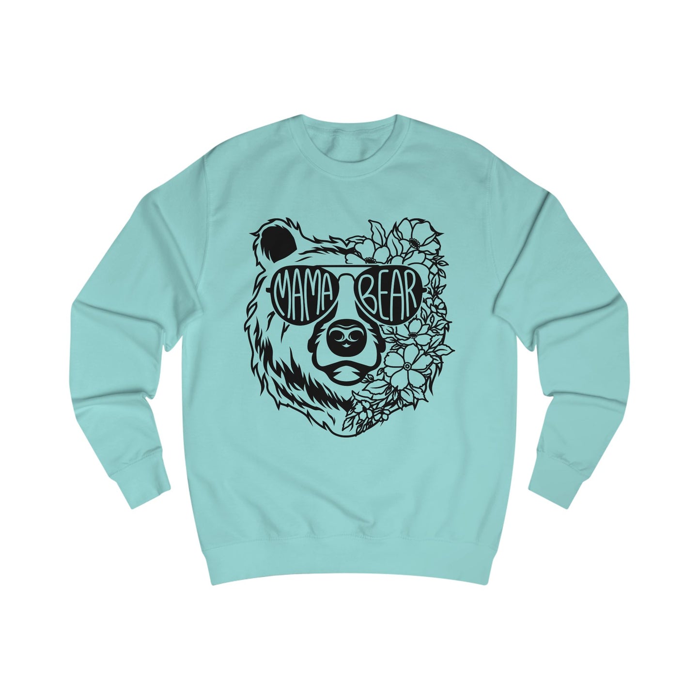 Mama Bear Unisex Sweatshirt - Cute Floral Bear Graphic for Moms