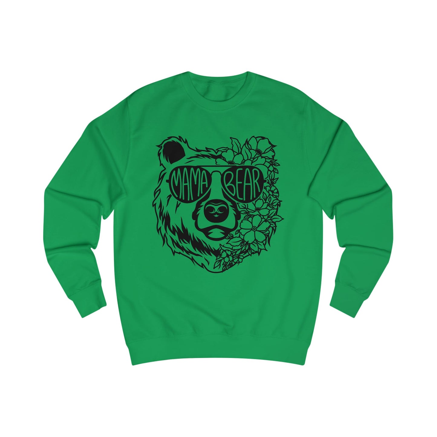 Mama Bear Unisex Sweatshirt - Cute Floral Bear Graphic for Moms