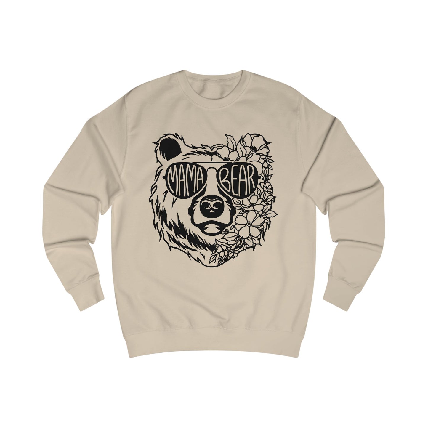 Mama Bear Unisex Sweatshirt - Cute Floral Bear Graphic for Moms