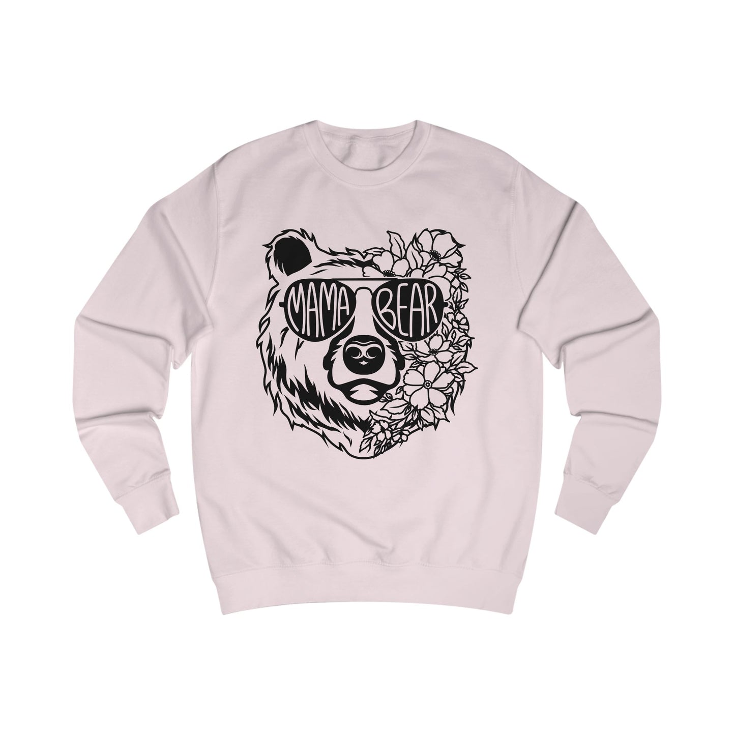 Mama Bear Unisex Sweatshirt - Cute Floral Bear Graphic for Moms