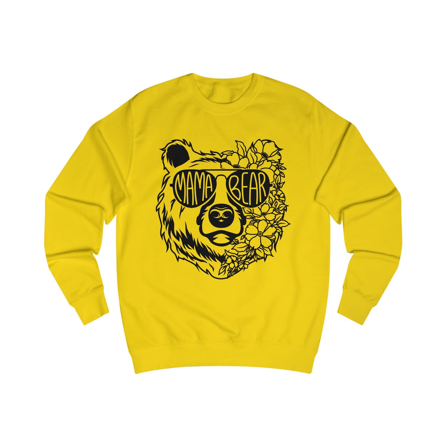 Mama Bear Unisex Sweatshirt - Cute Floral Bear Graphic for Moms