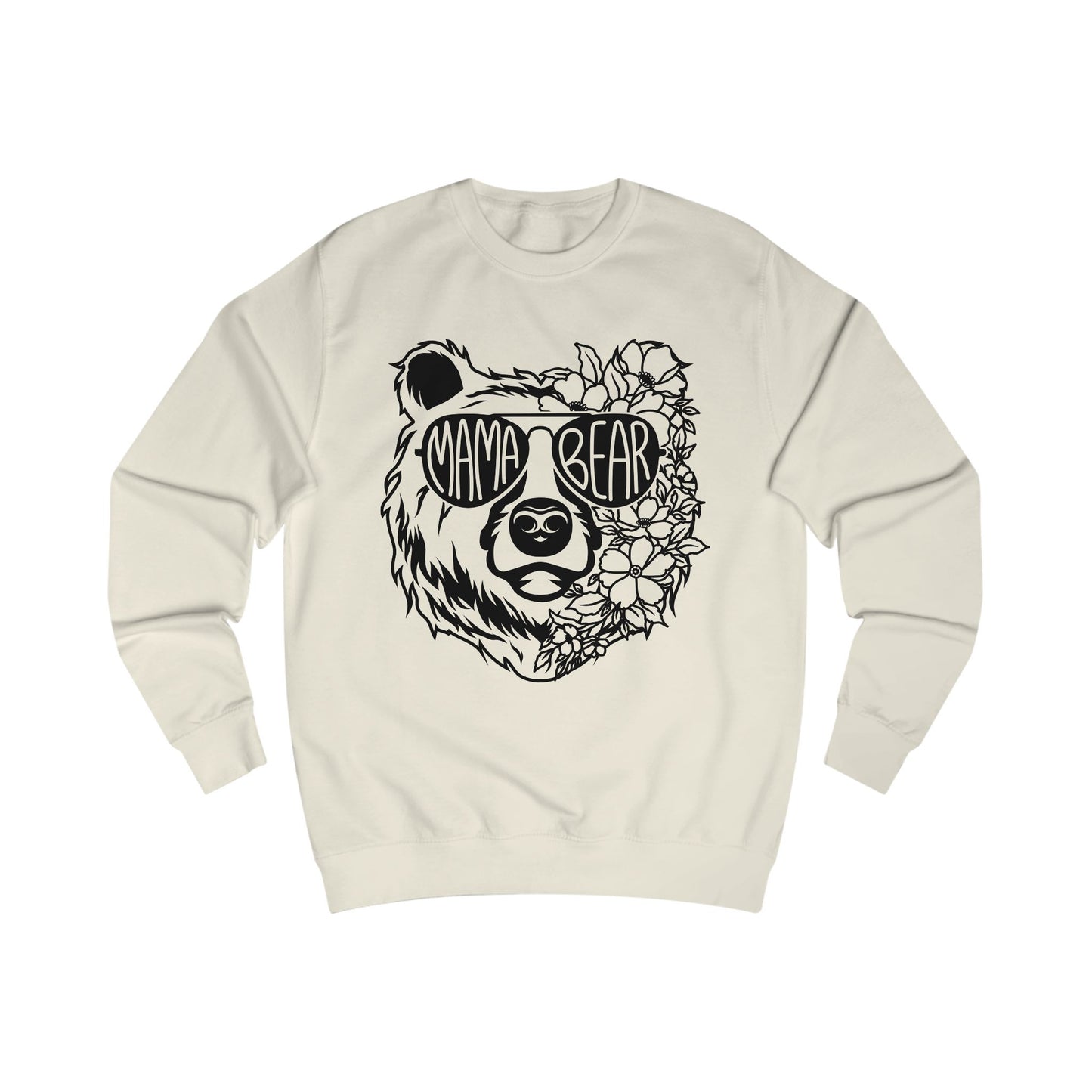 Mama Bear Unisex Sweatshirt - Cute Floral Bear Graphic for Moms