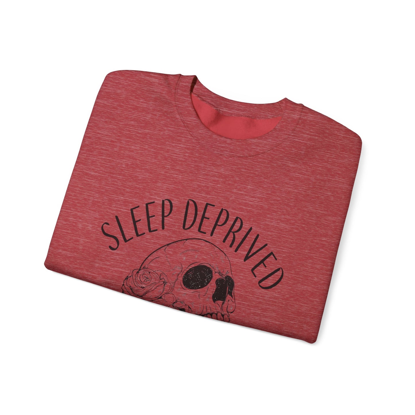 Sleep Deprived Skull Crewneck Sweatshirt - Casual Unisex Style