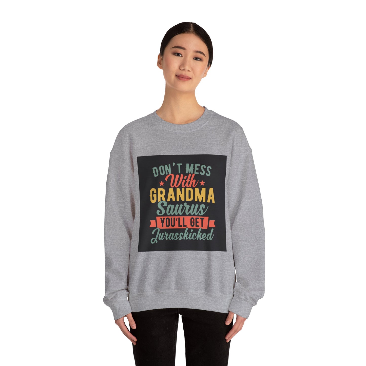 Funny Grandma Saurus Crewneck Sweatshirt