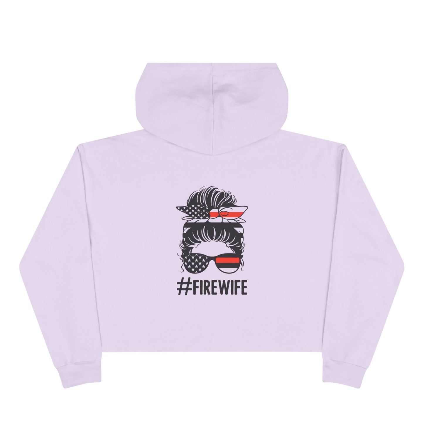 #FireWife Crop Hoodie - Stylish Firefighter Wife Apparel