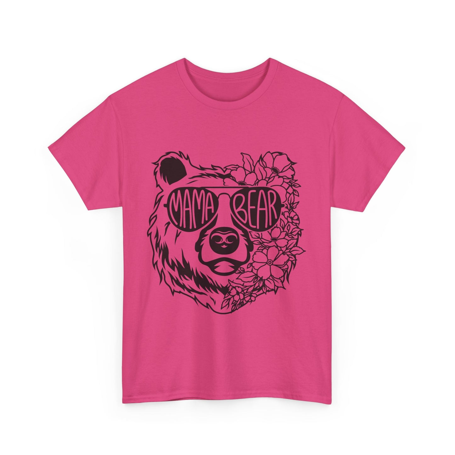 Mama Bear Graphic Unisex Heavy Cotton Tee - Perfect for Moms and Nature Lovers