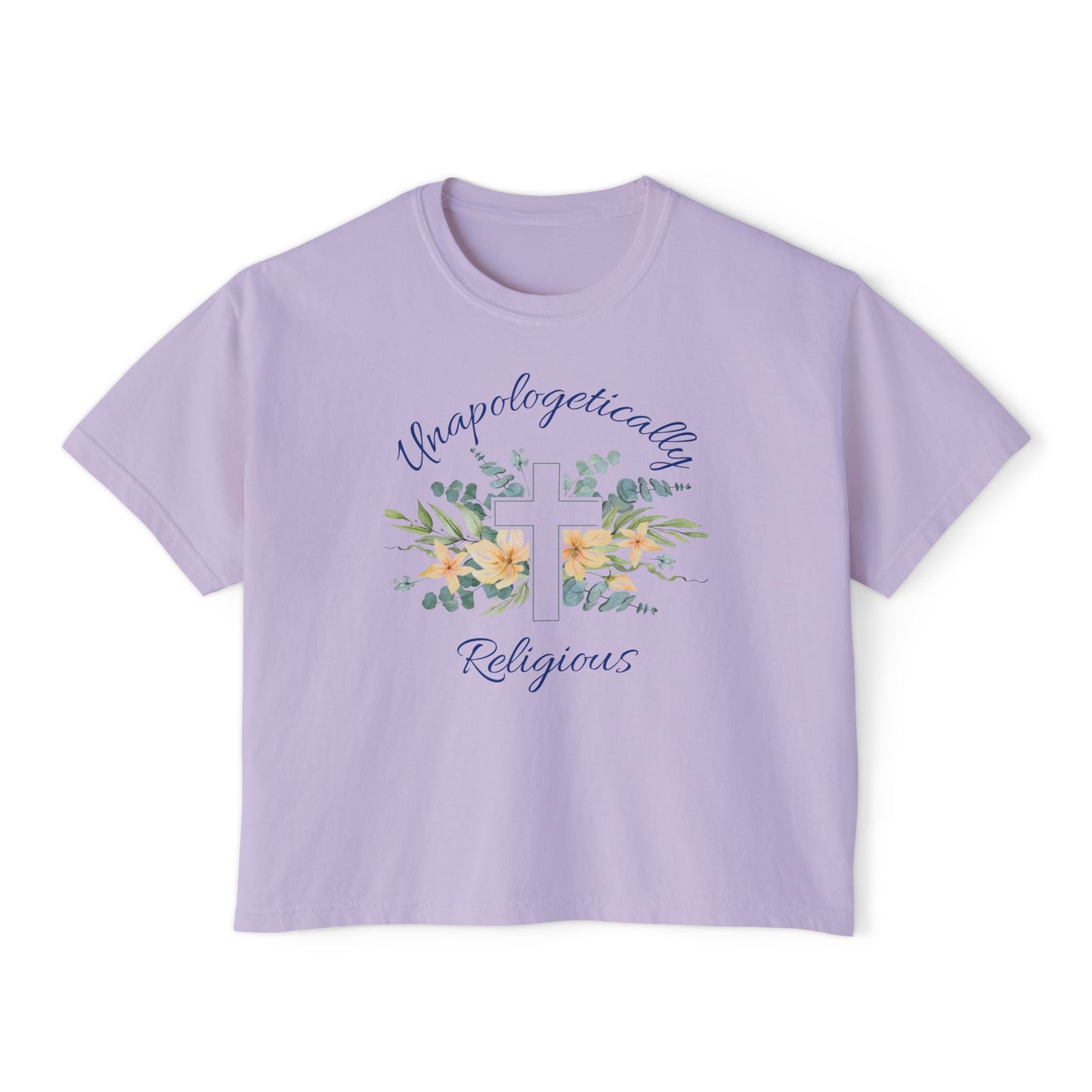Unapologetically Religious Women's Boxy Tee | Faith-Based Fashion, Casual Wear, Gift for Believers, Christian Apparel, Inspirational Top