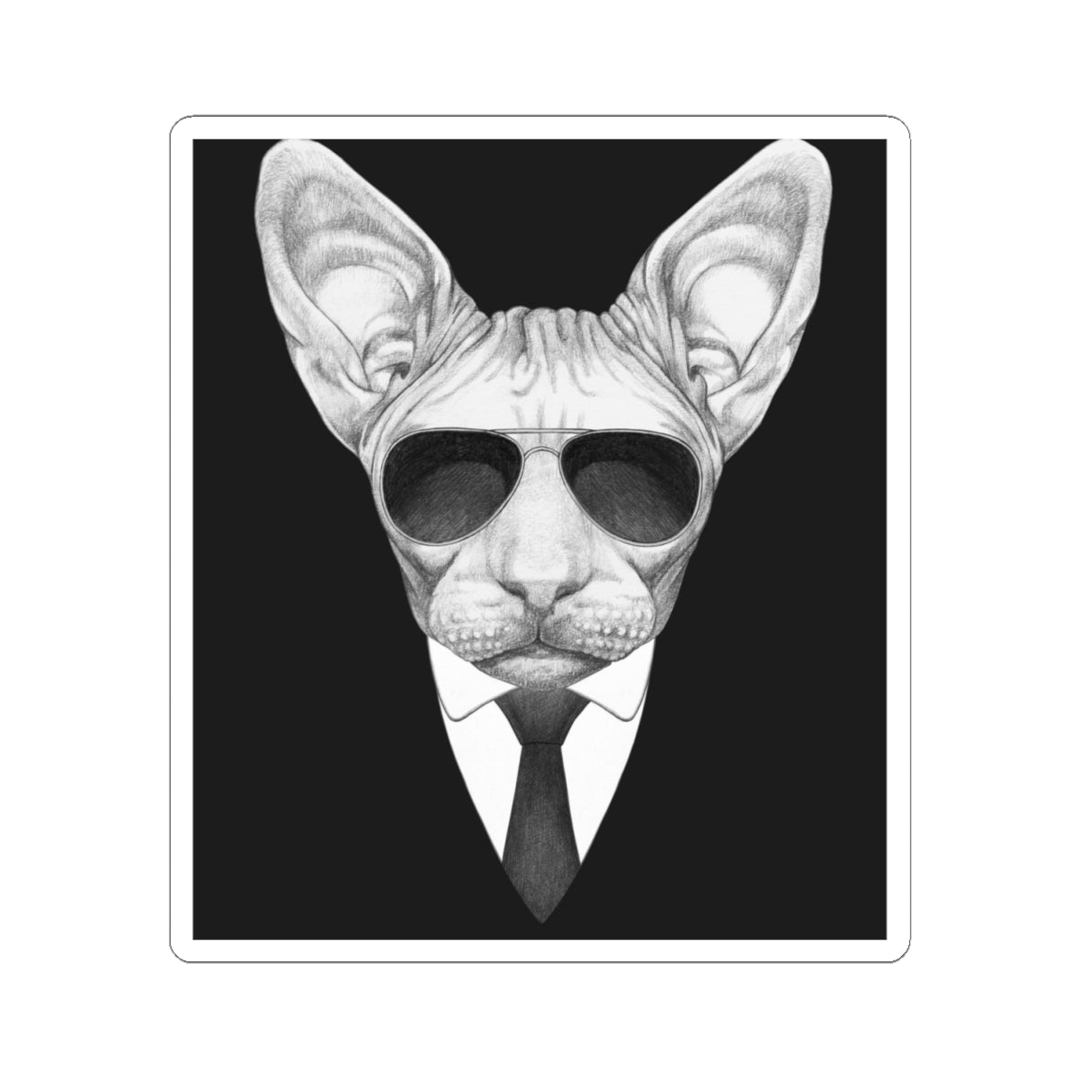 Dapper Cat Kiss-Cut Stickers for Pet Lovers | Stylish Laptop Decals