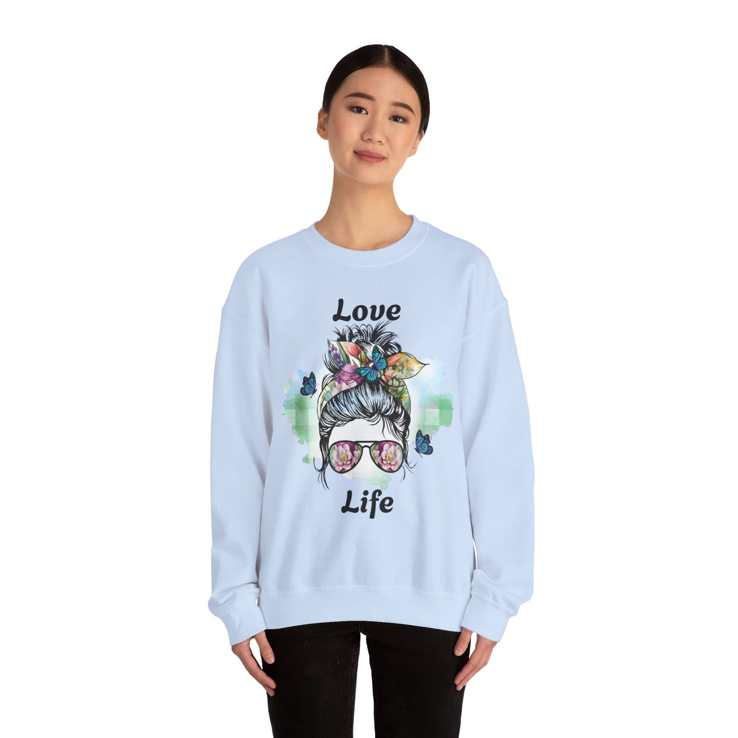 Love Life Unisex Heavy Blend Crewneck Sweatshirt - Stylish and Comfortable