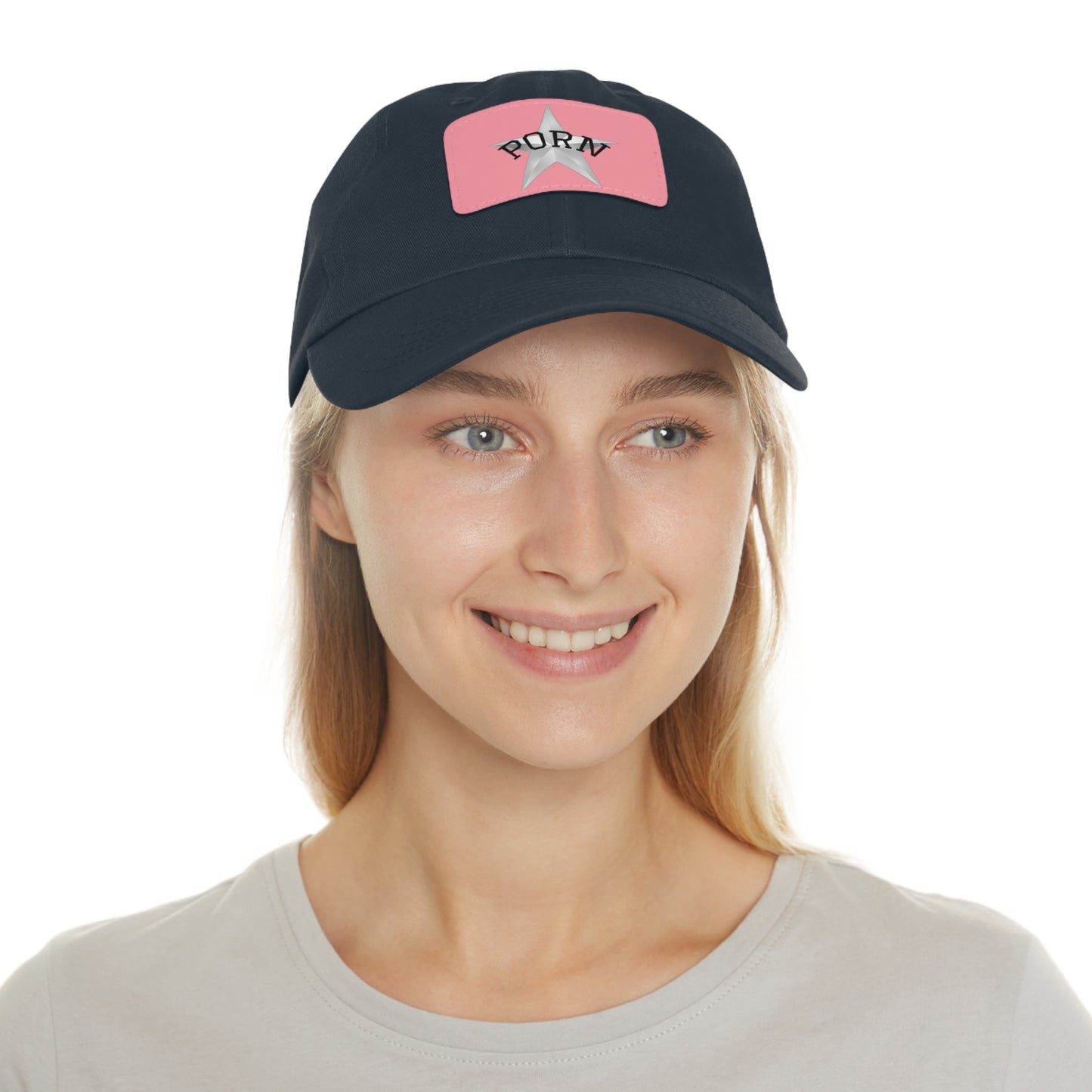 Stylish Dad Hat with Leather Patch, Casual Cap for Men, Summer Accessory, Fun Gift for Dads, Trendy Headwear. fun gifts for her, stylish womens hat