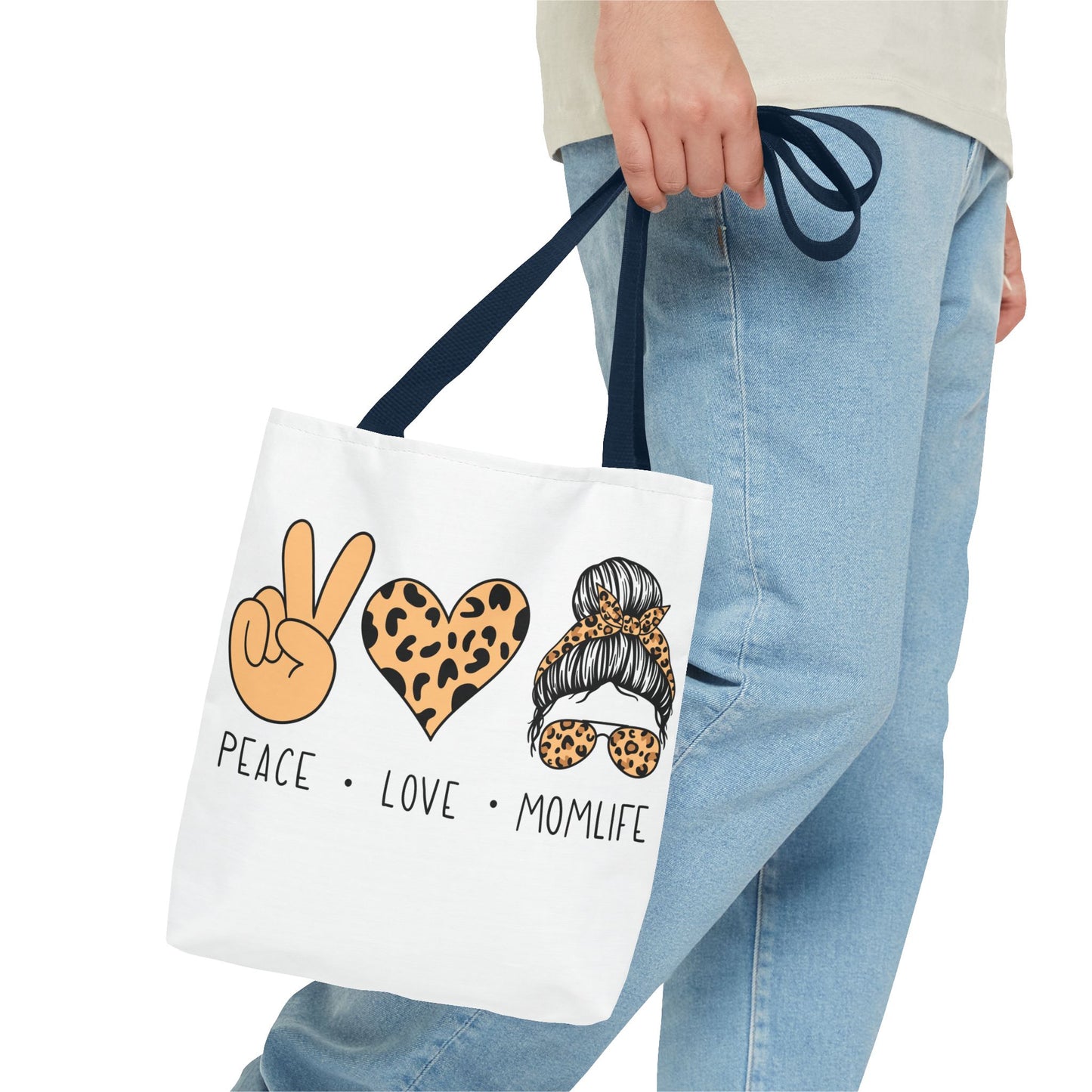 Peace Love Momlife Tote Bag - Stylish & Functional for Every Mom