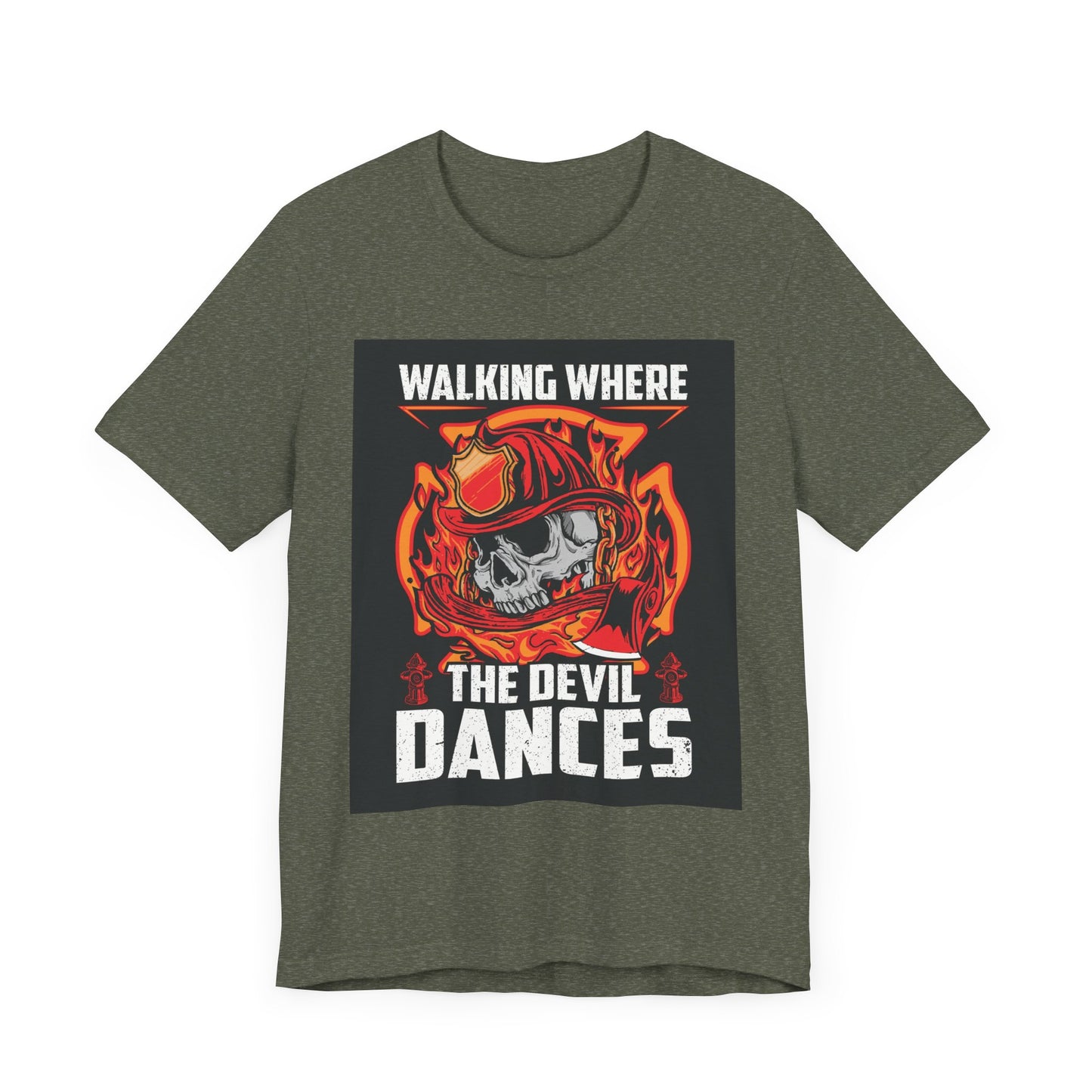 Firefighter Skulls Tee - 'Walking Where the Devil Dances'