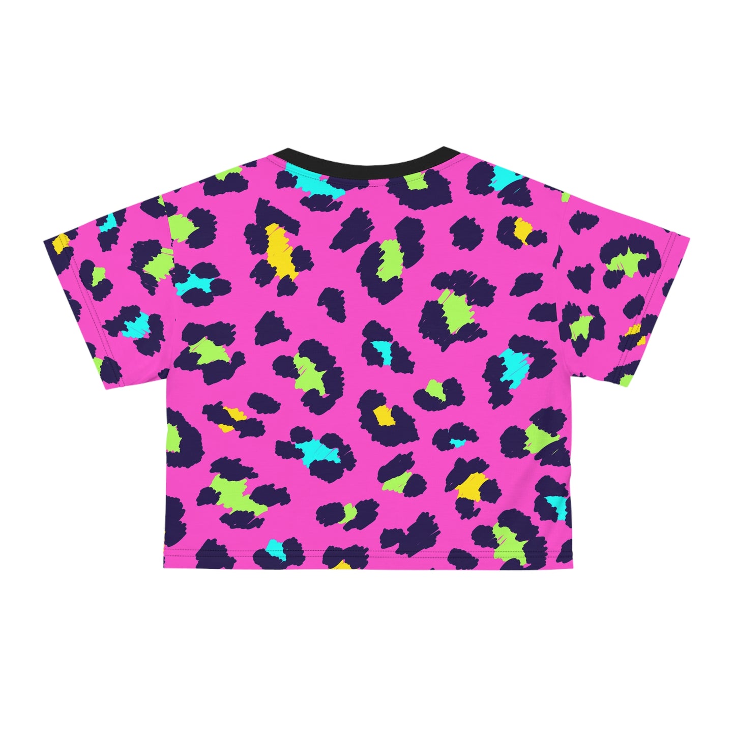 Vibrant Leopard Print Crop Tee - Bold & Trendy Fashion for Summer