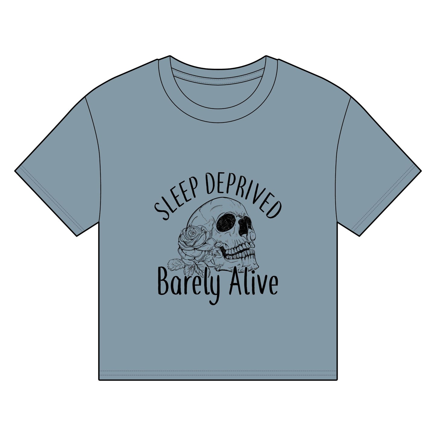 Sleep Deprived Women&#039;s Organic Boxy T-Shirt – Barely Alive Graphic Tee