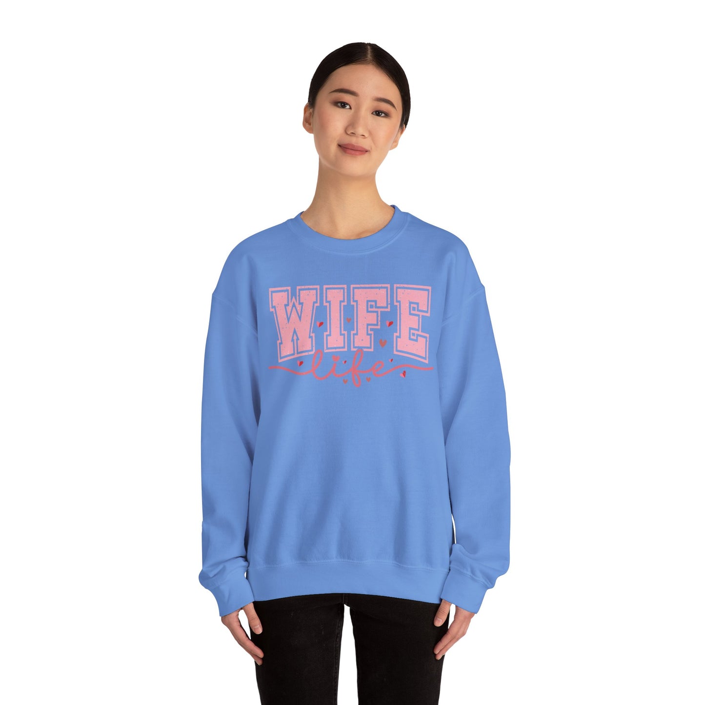 Wife Life Sweatshirt - Unisex Heavy Blend™ Crewneck for Celebrating Love