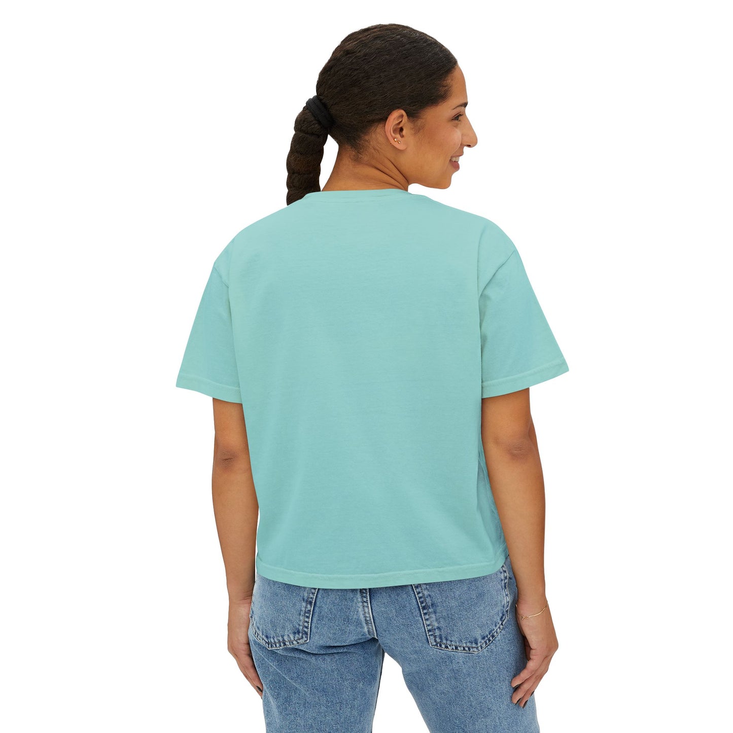 Overstimulated Mom Club Boxy Tee - Relaxed Fit Cotton Top for Moms