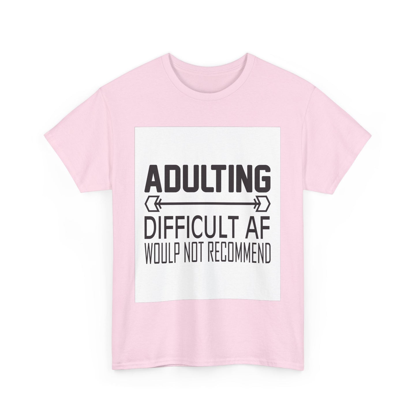 Adulting is Difficult Unisex Heavy Cotton Tee - Humorous T-Shirt for Young Adults