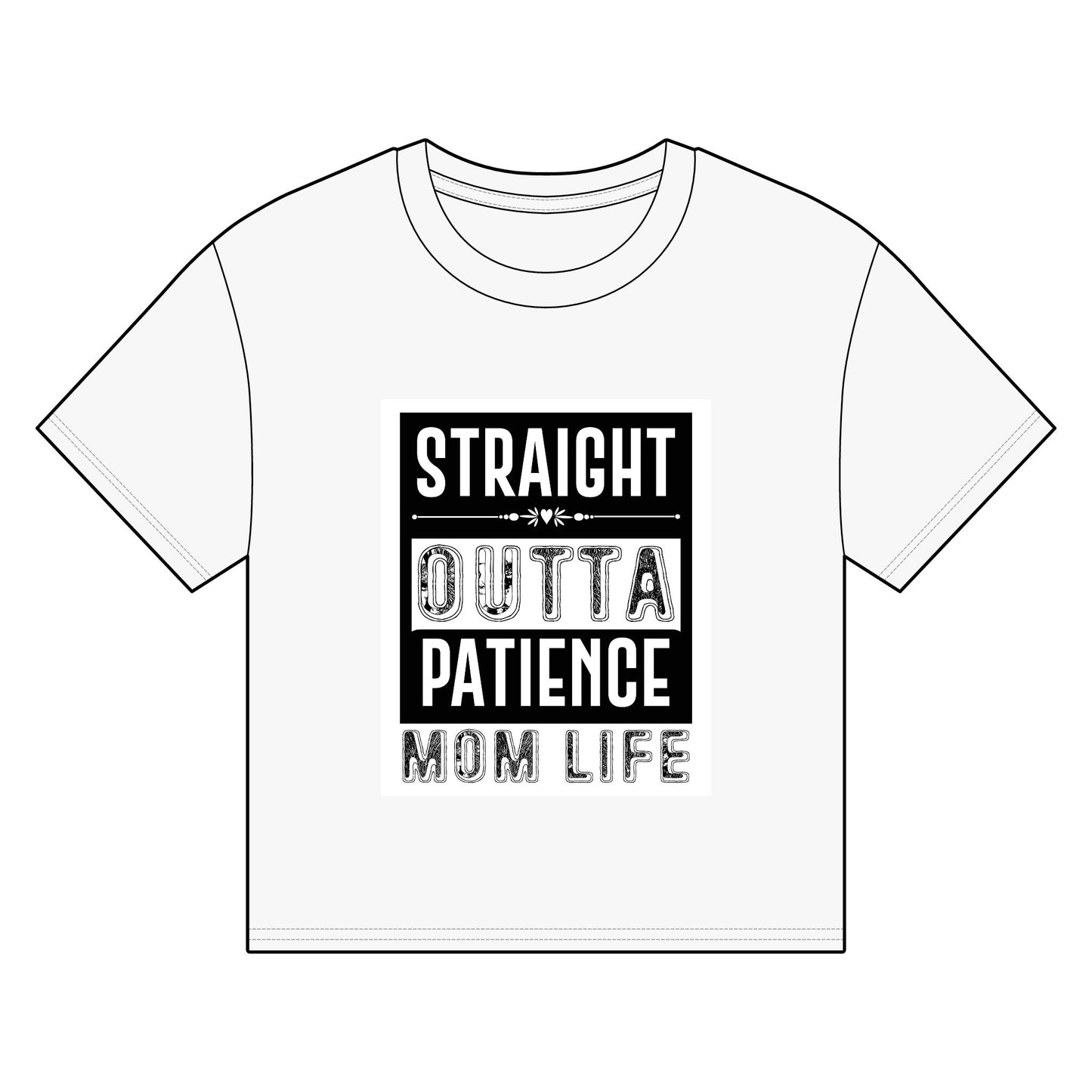 Straight Outta Patience Mom Life Organic Boxy T-Shirt