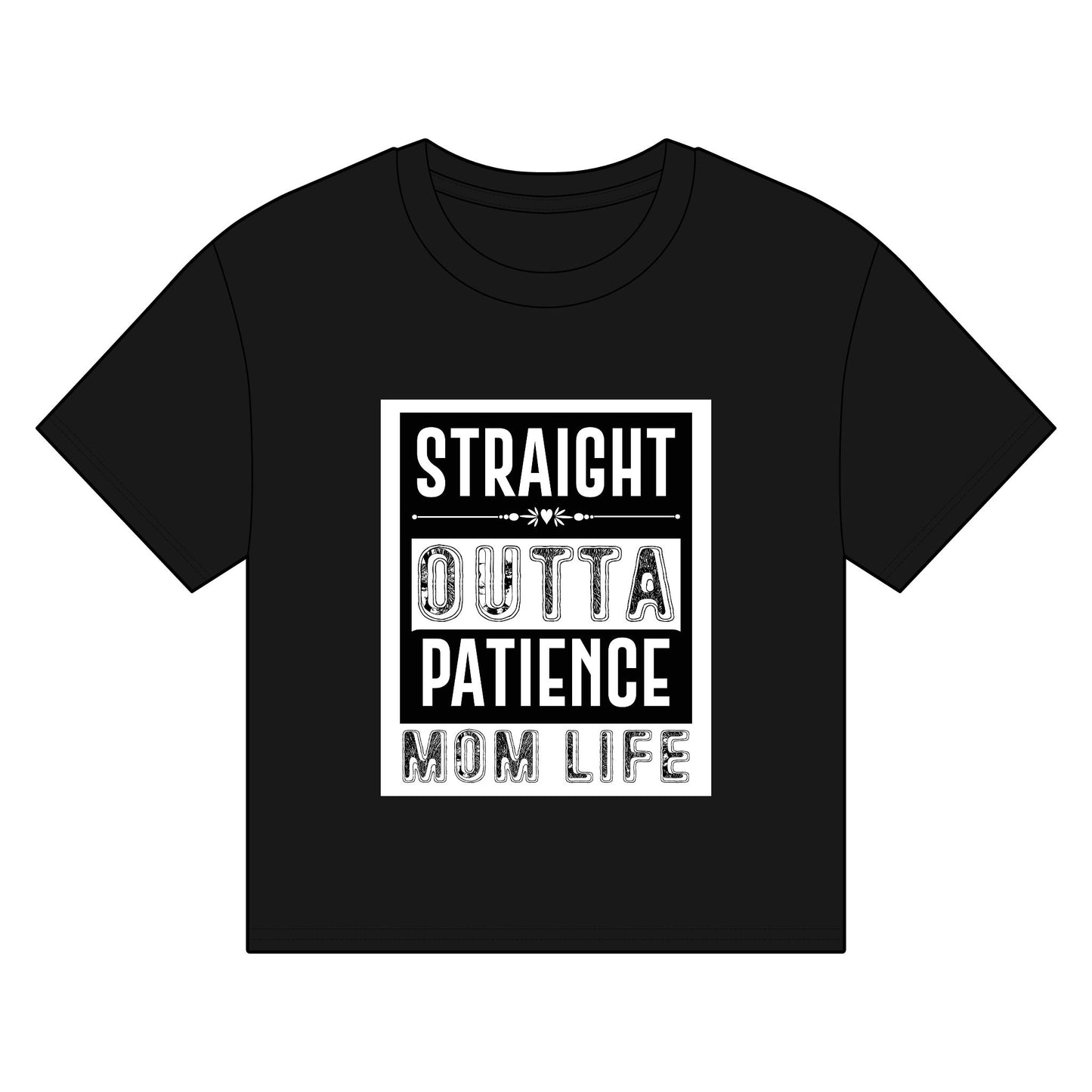 Straight Outta Patience Mom Life Organic Boxy T-Shirt