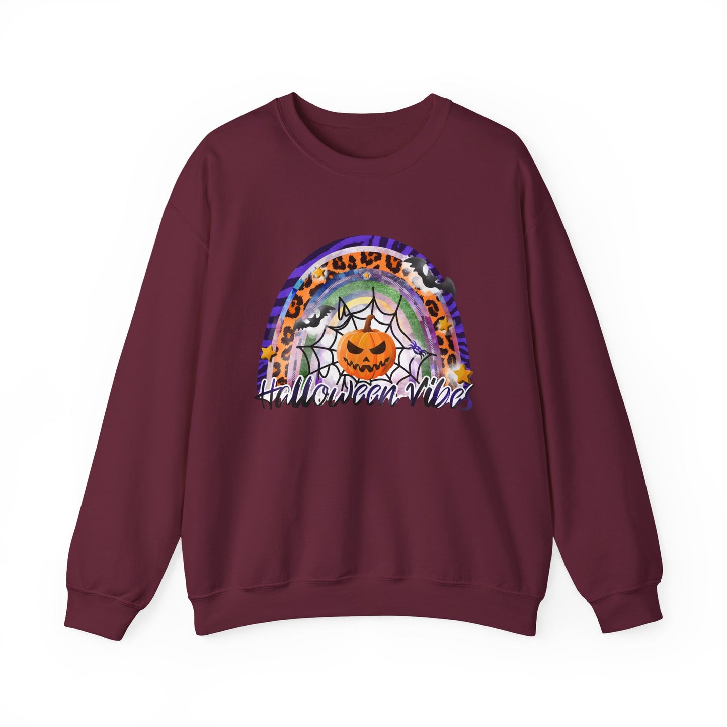 Halloween Vibes Crewneck Sweatshirt | Unisex Autumn Apparel, Cozy Fall Fashion, Halloween Gifts, Spooky Season Outfit, Pumpkin Sweatshirt