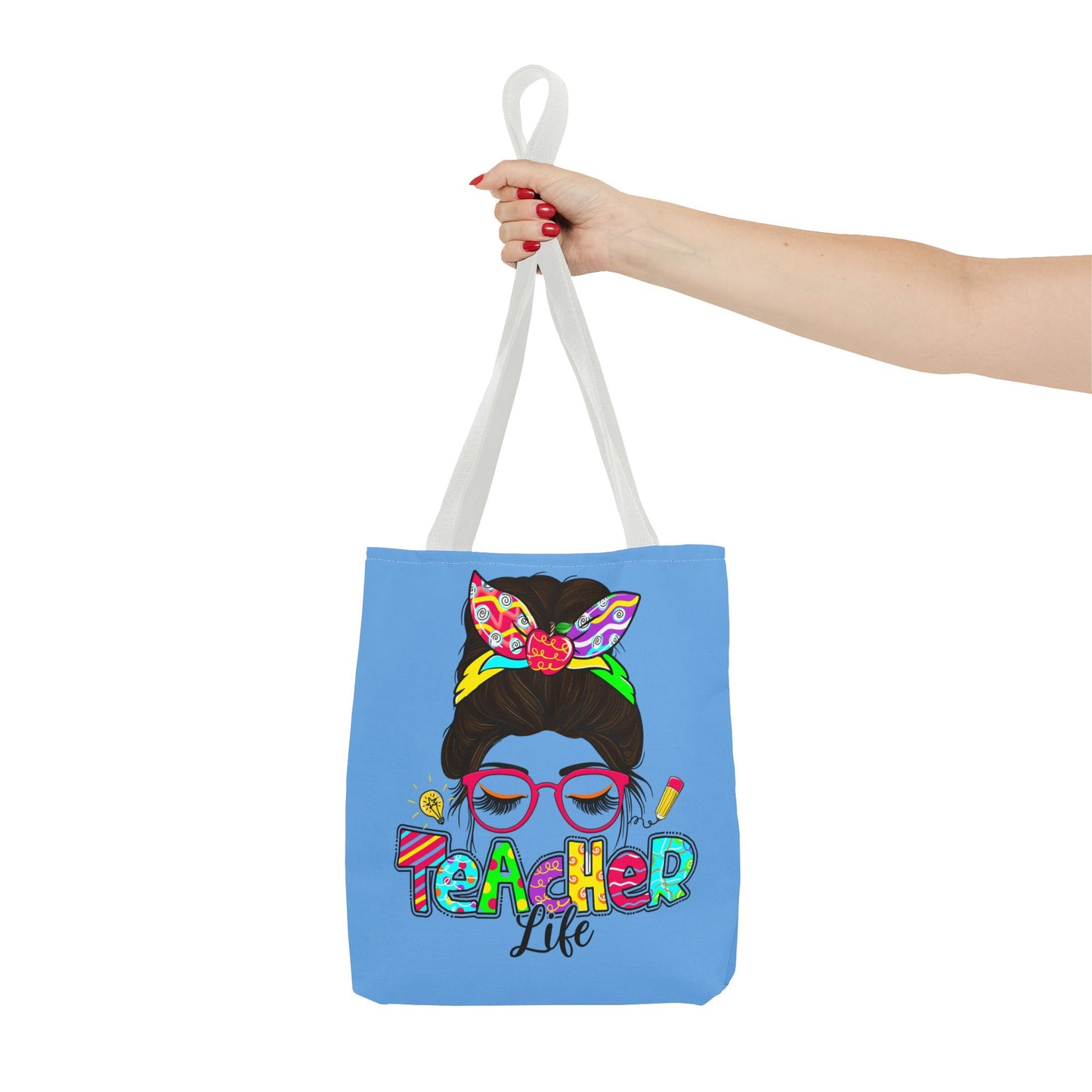 Teacher Life Tote Bag - Colorful & Fun Canvas Bag for Educators