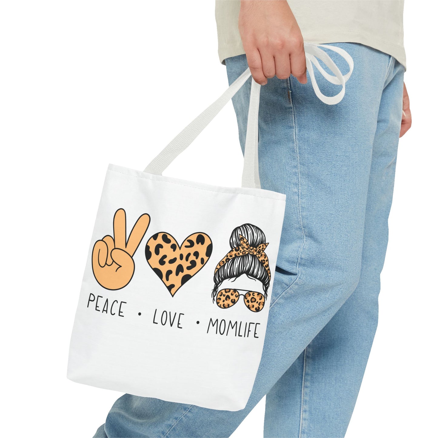 Peace Love Momlife Tote Bag - Stylish & Functional for Every Mom