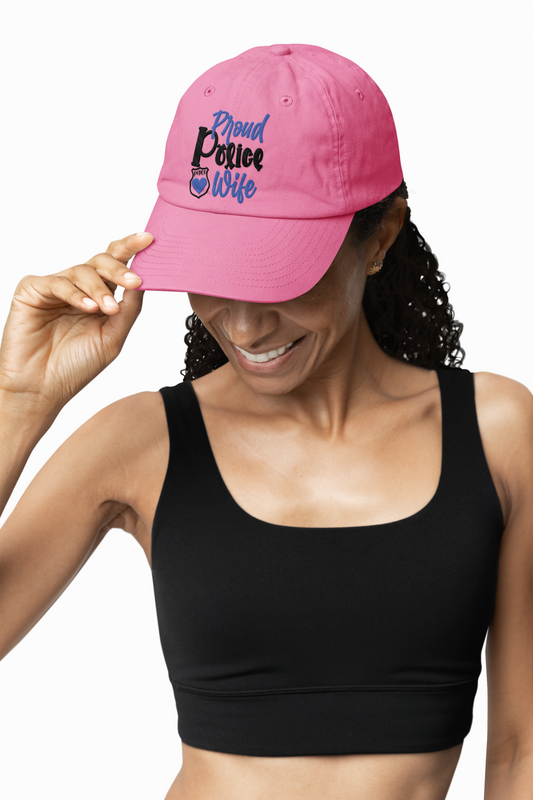 Proud Police Wife Cap, Unisex Distressed Cap for Police Family, Supportive Police Wife Gift, Casual Everyday Hat, Unique Law [...]