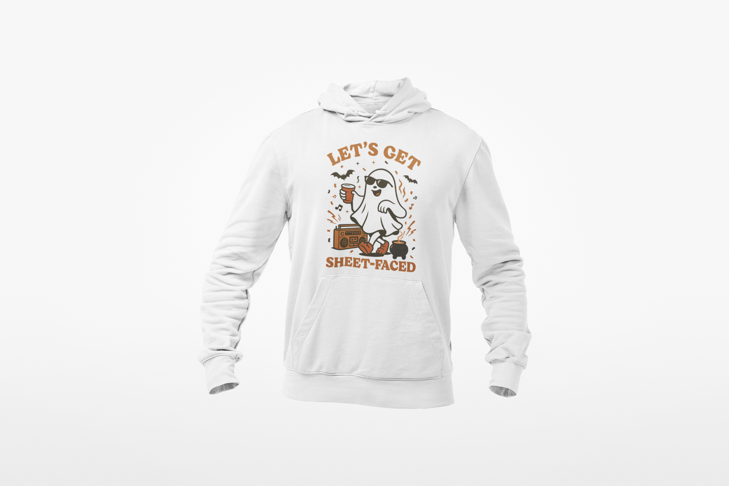 Ghostly Humor Unisex Hoodie - Fun Halloween Apparel, Casual Wear, Spooky Gift, Party Shirt, Long Sleeve Tee
