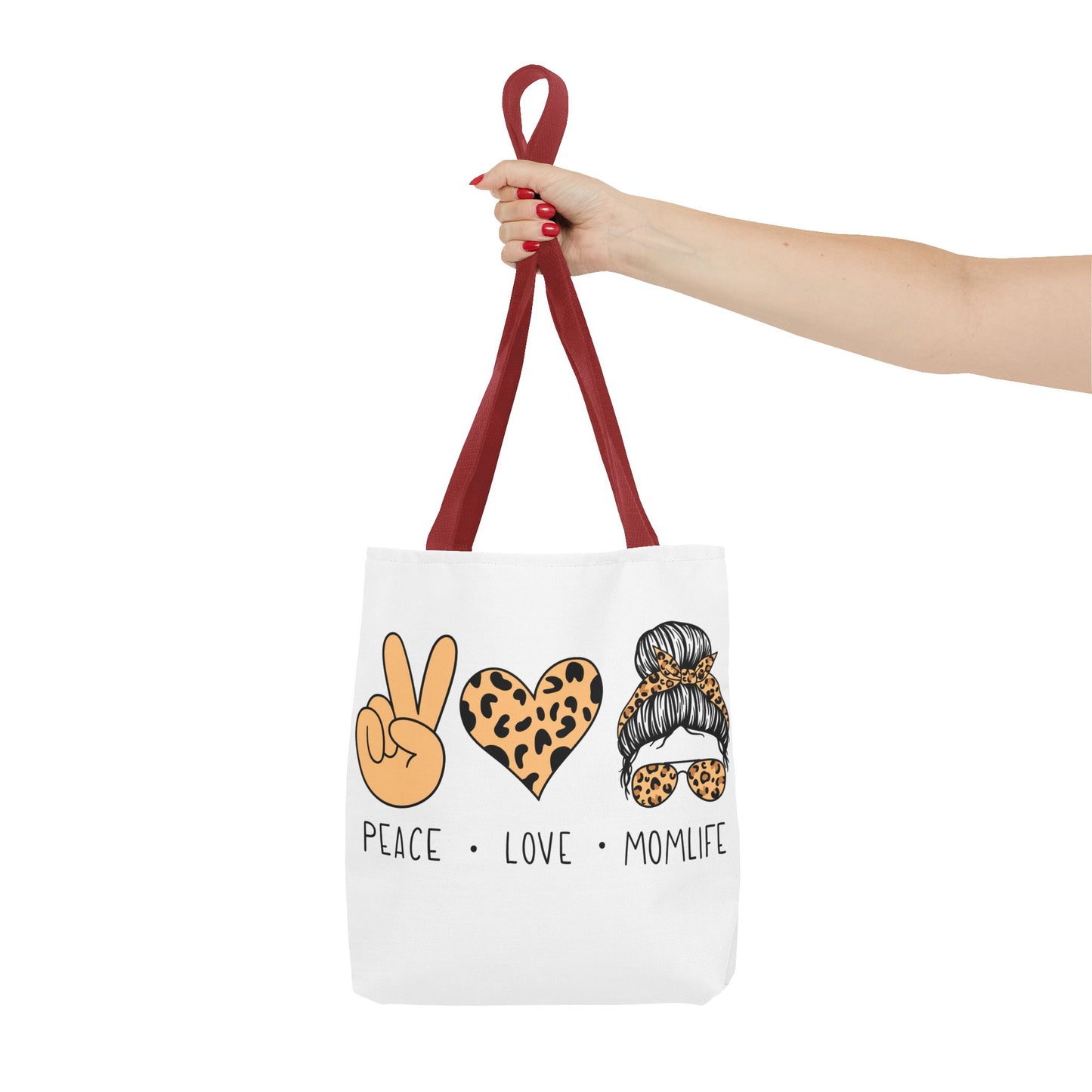 Peace Love Momlife Tote Bag - Stylish & Functional for Every Mom