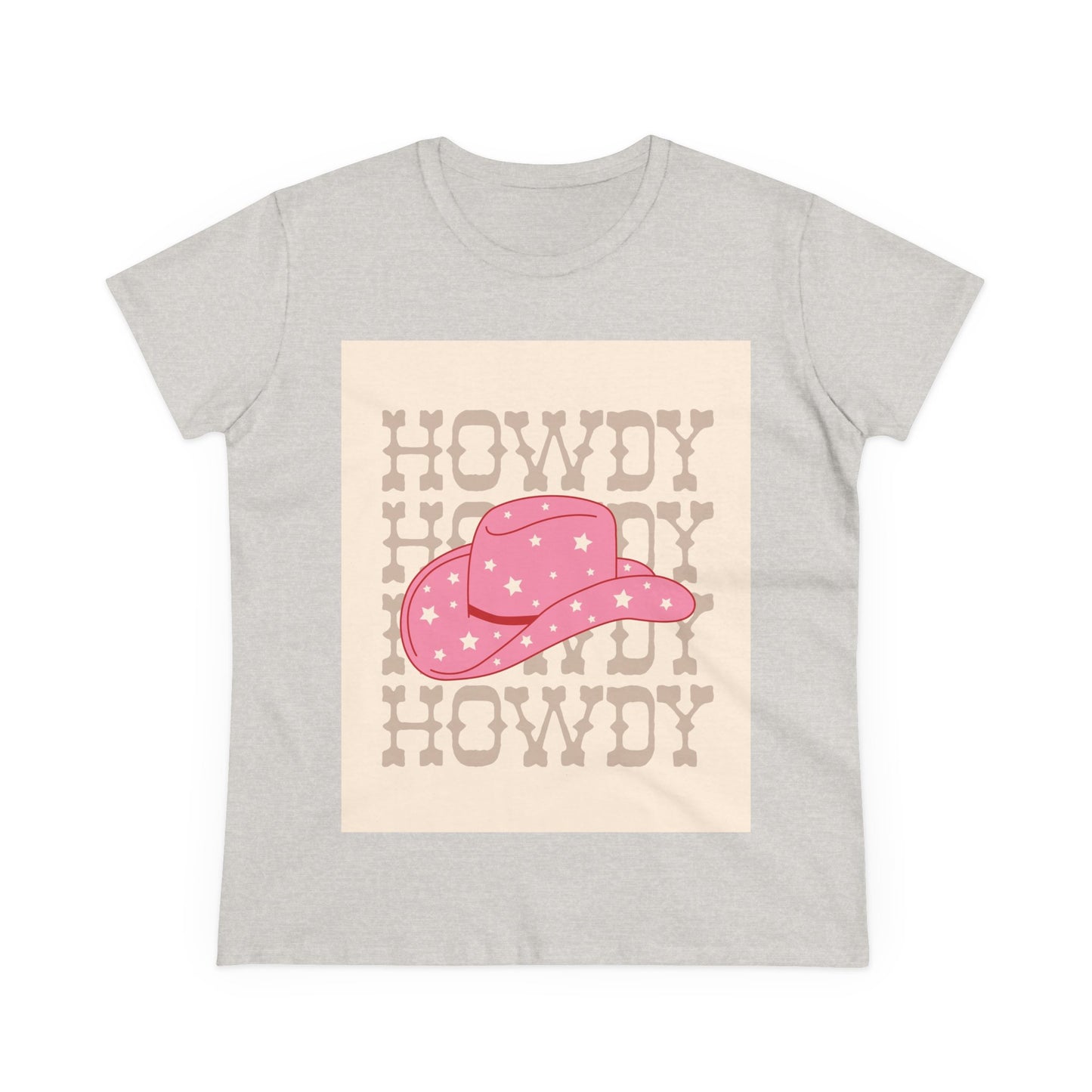 Howdy Pink Cowgirl Tee - Cute Vintage Graphic T-Shirt for Women, Casual Wear, Summer, Country Concerts, Birthday Gifts, Cute Outfits
