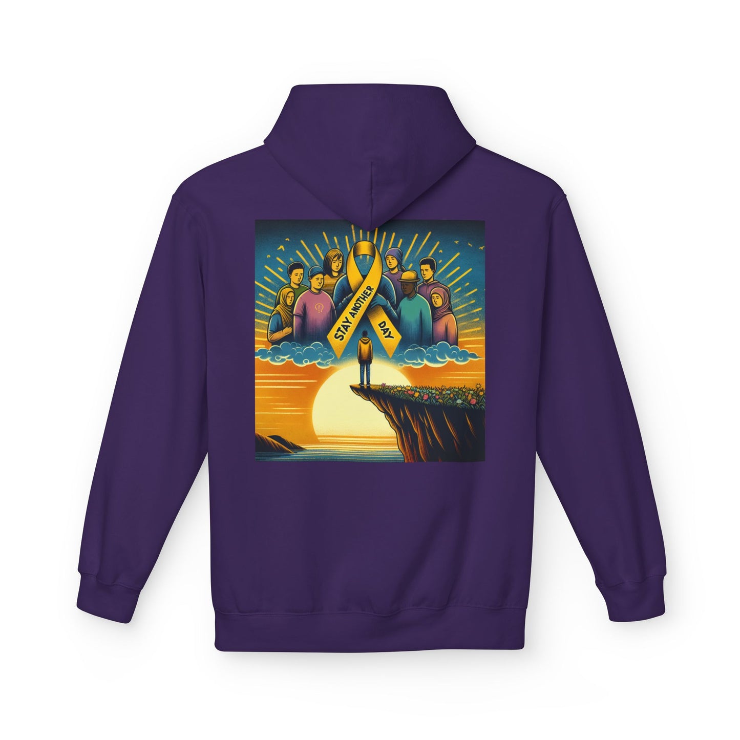 Stay Another Day Hoodie, Inspirational Fleece Sweatshirt, Unisex Gift, Motivational Apparel, Casual Hoodie for Everyday Wear