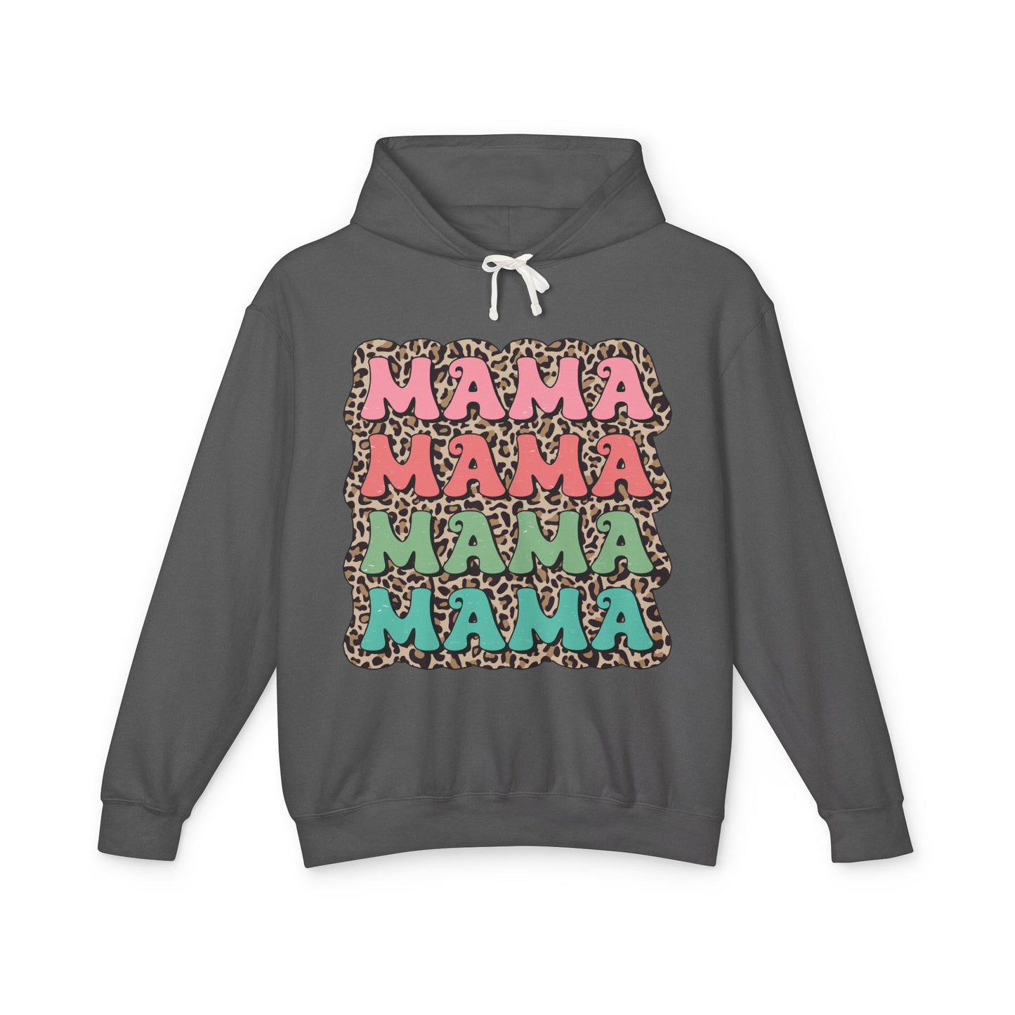 Mama Leopard Print Lightweight Hoodie for Moms