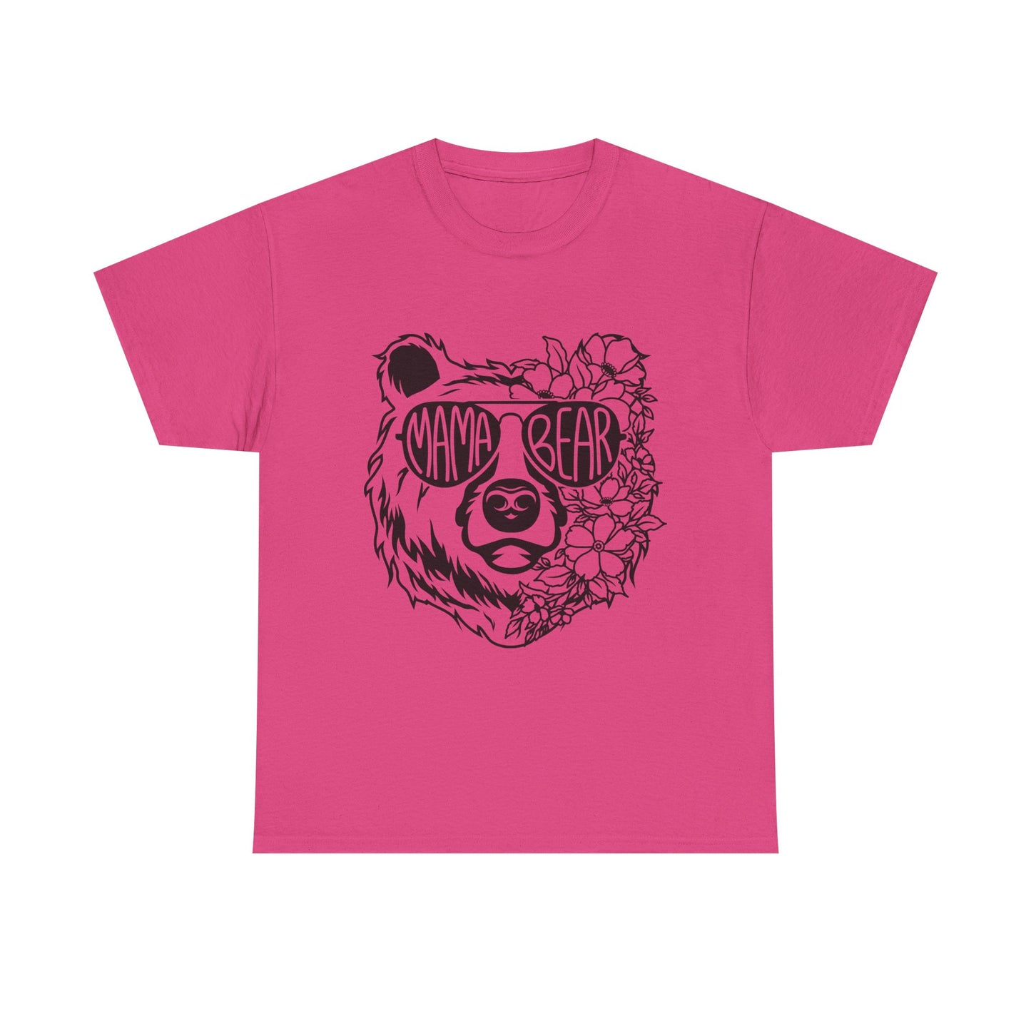 Mama Bear Graphic Unisex Heavy Cotton Tee - Perfect for Moms and Nature Lovers