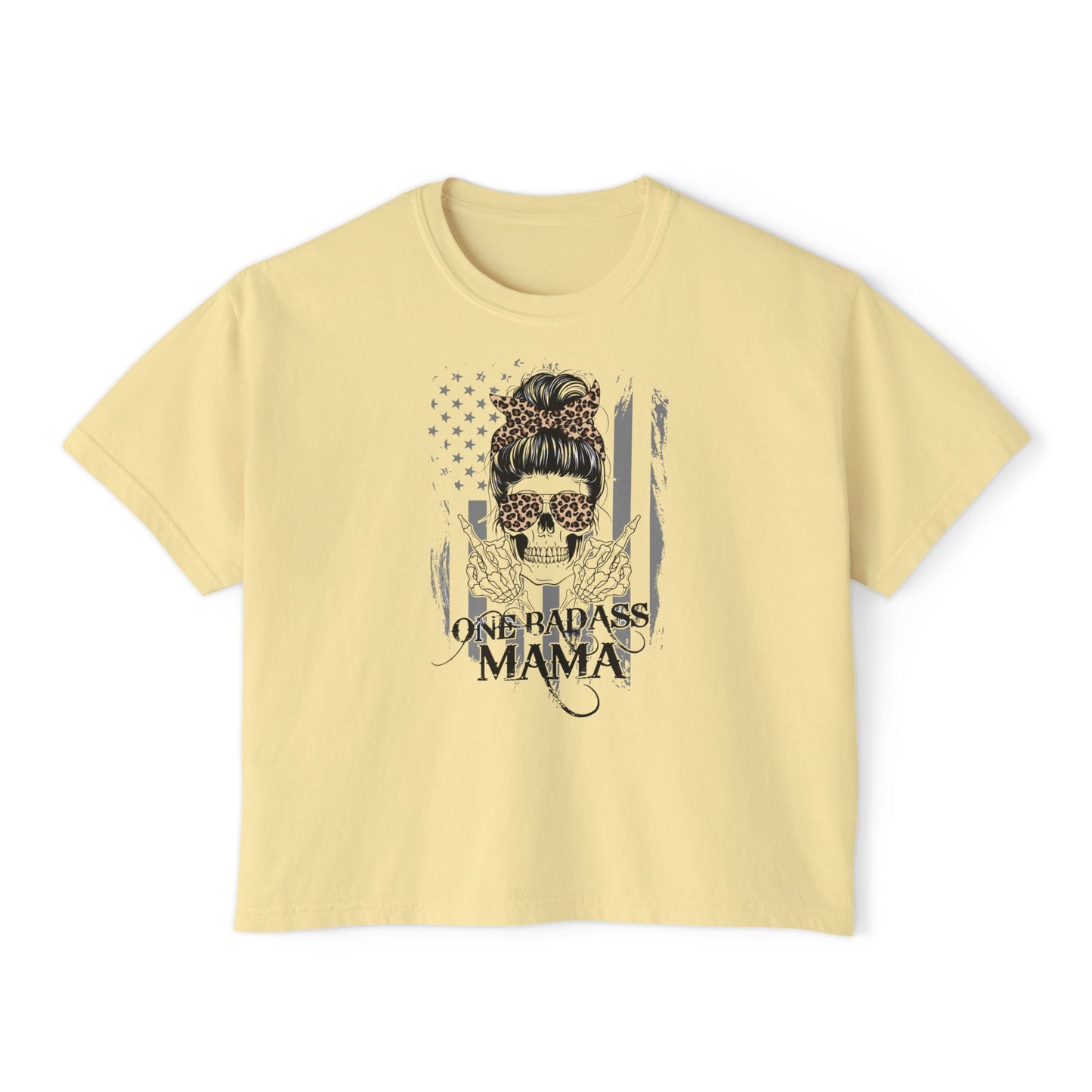 One Badass Mama Women's Boxy Tee | Cool and Comfortable Graphic Tee for Moms